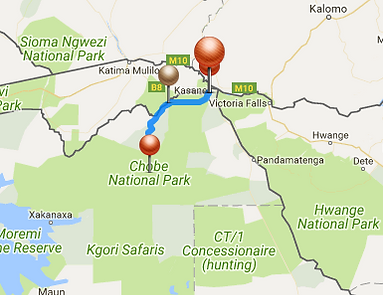 Map 4-Day Botswana Map