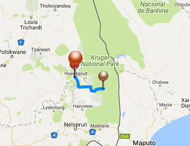 SA Kruger Map