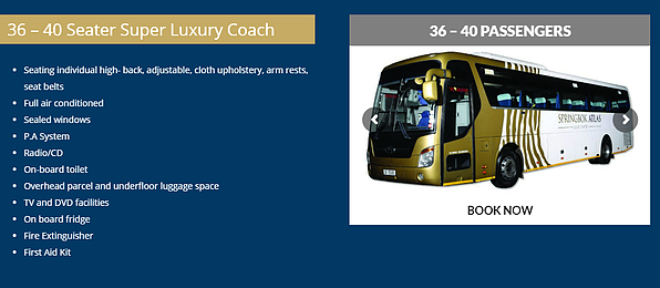 36-40 Seater Luxury Coach